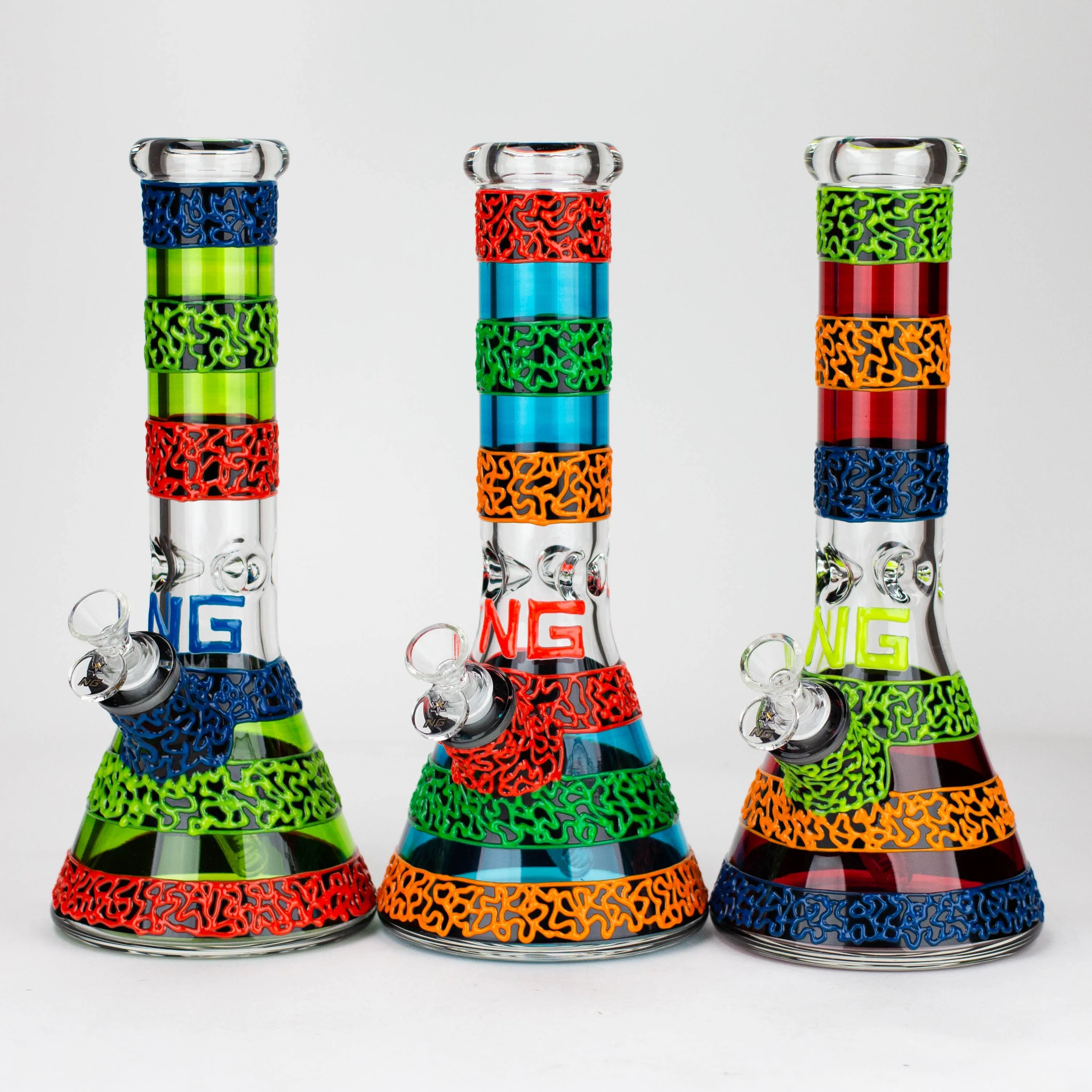 13 inch 9mm Glow-In-The-Dark Beaker Bong