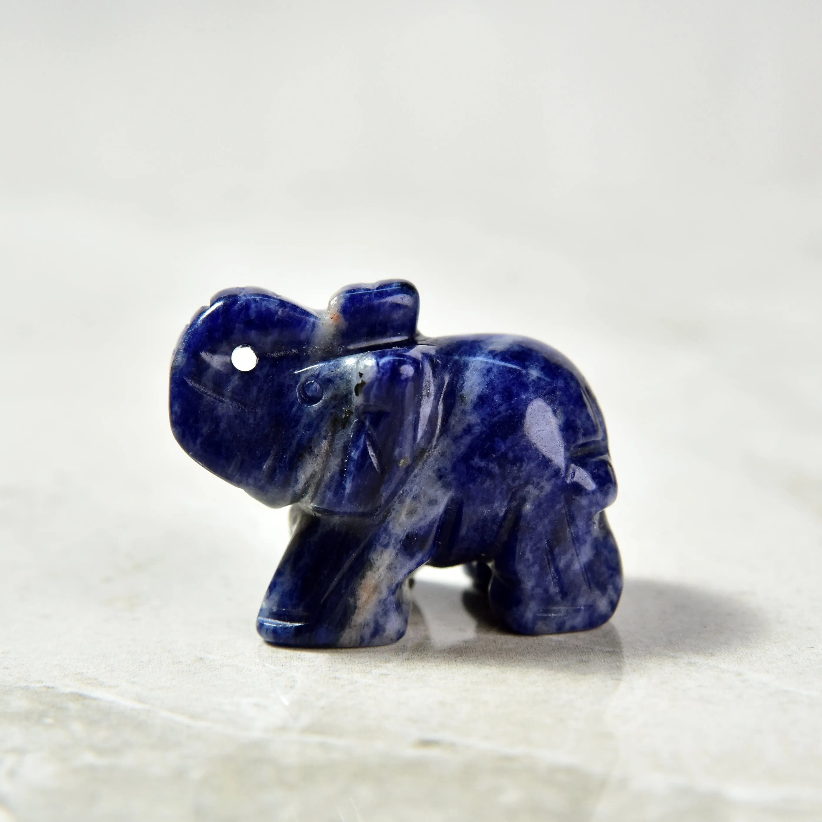 1.5 Sodalite Elephant Natural Gemstone Carving