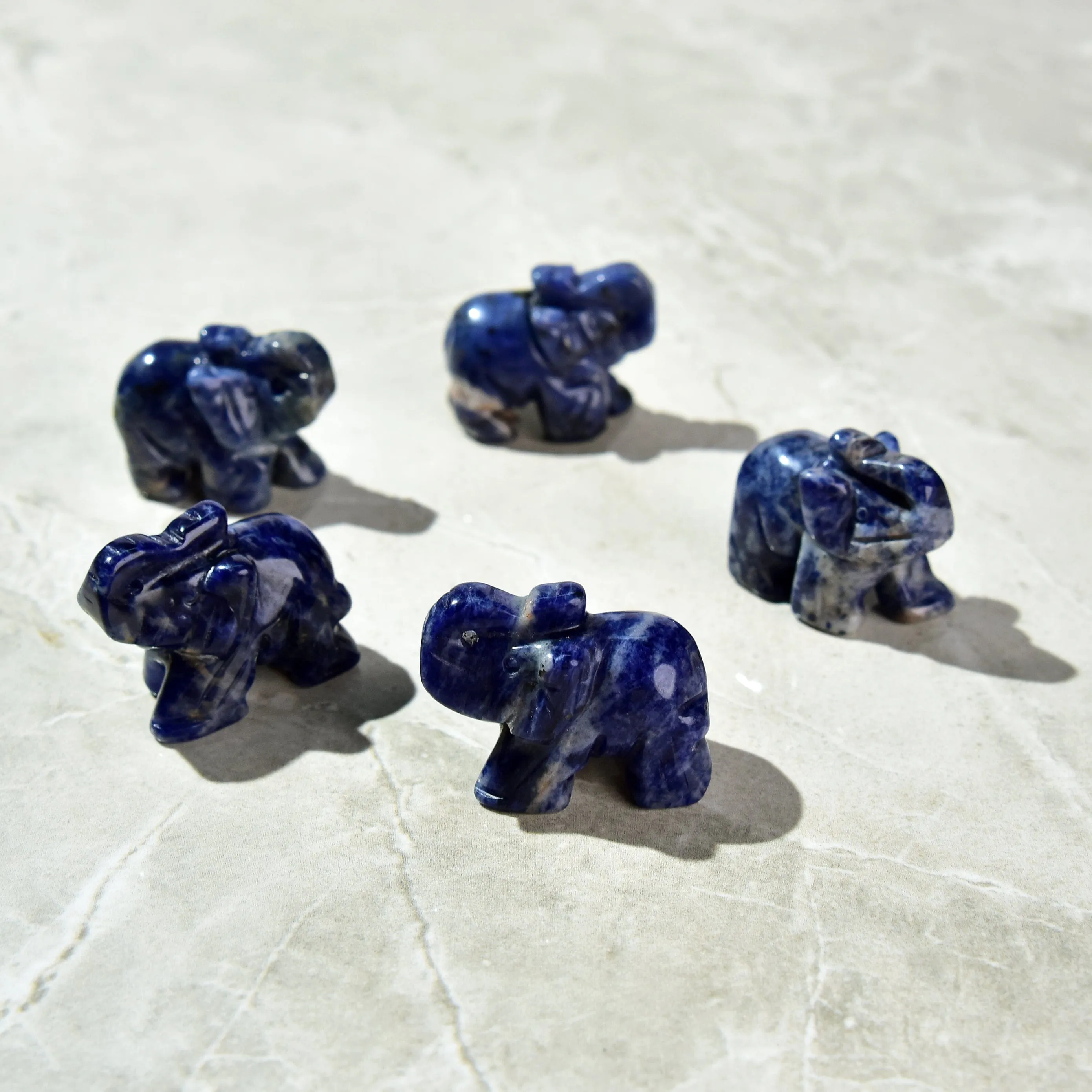 1.5 Sodalite Elephant Natural Gemstone Carving