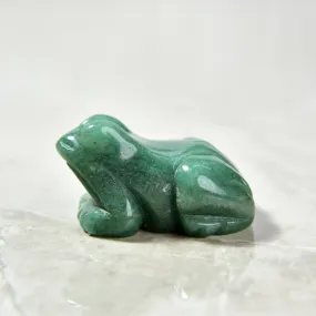 2 Aventurine Frog Natural Gemstone Carving