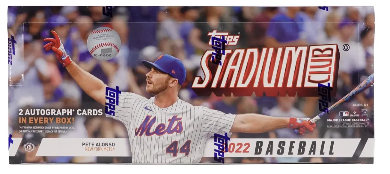 2022 Topps Stadium Club Baseball Hobby Box 16 Packs Per Box, 8 Cards Per Pack