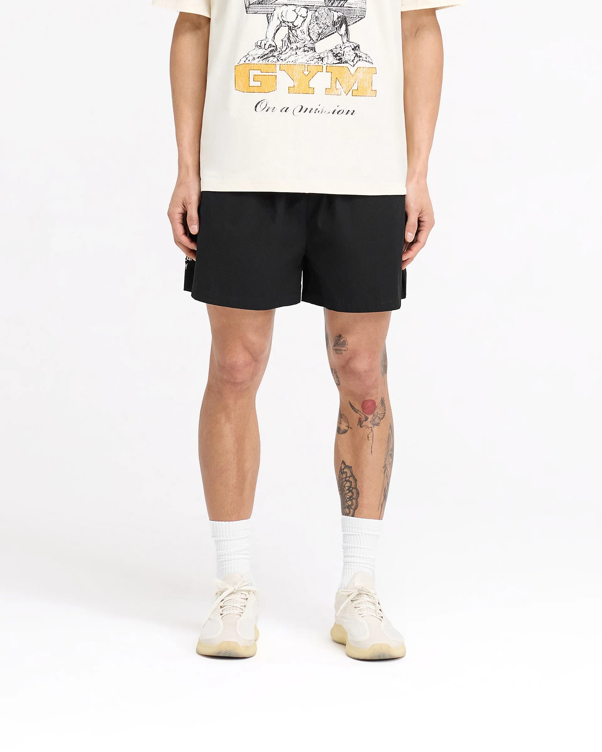 247 Represent Gymnasium Track Short - Off Black