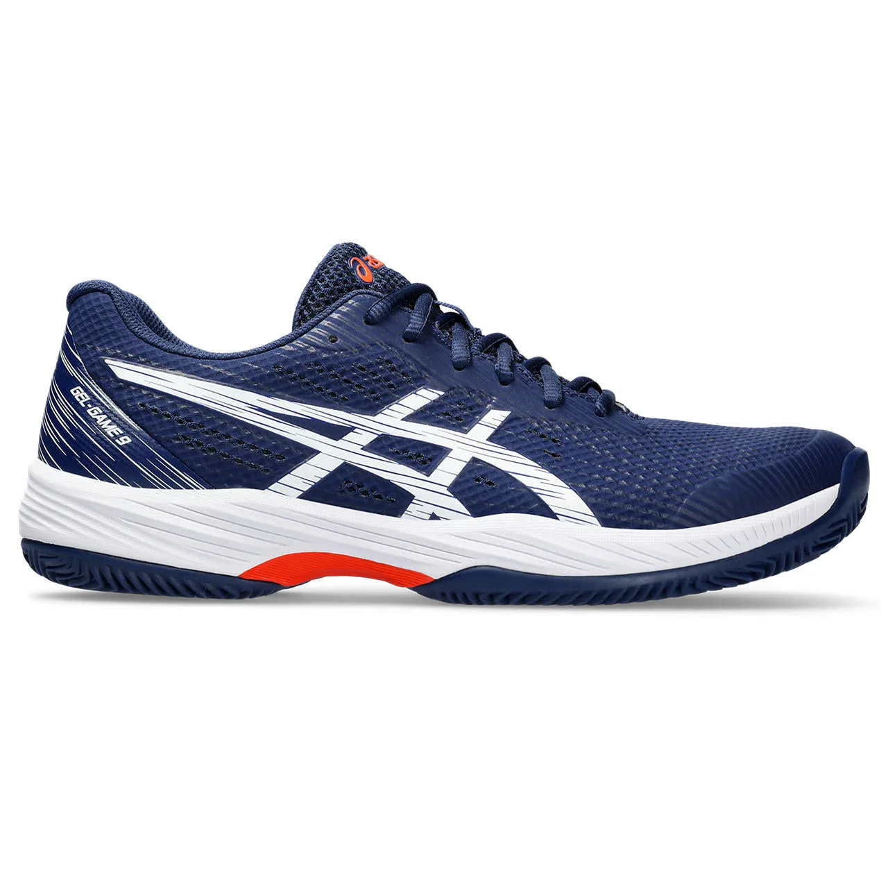 Asics Tennisschoen Gel Game 9 Clay / OC Heren Navy Weiß