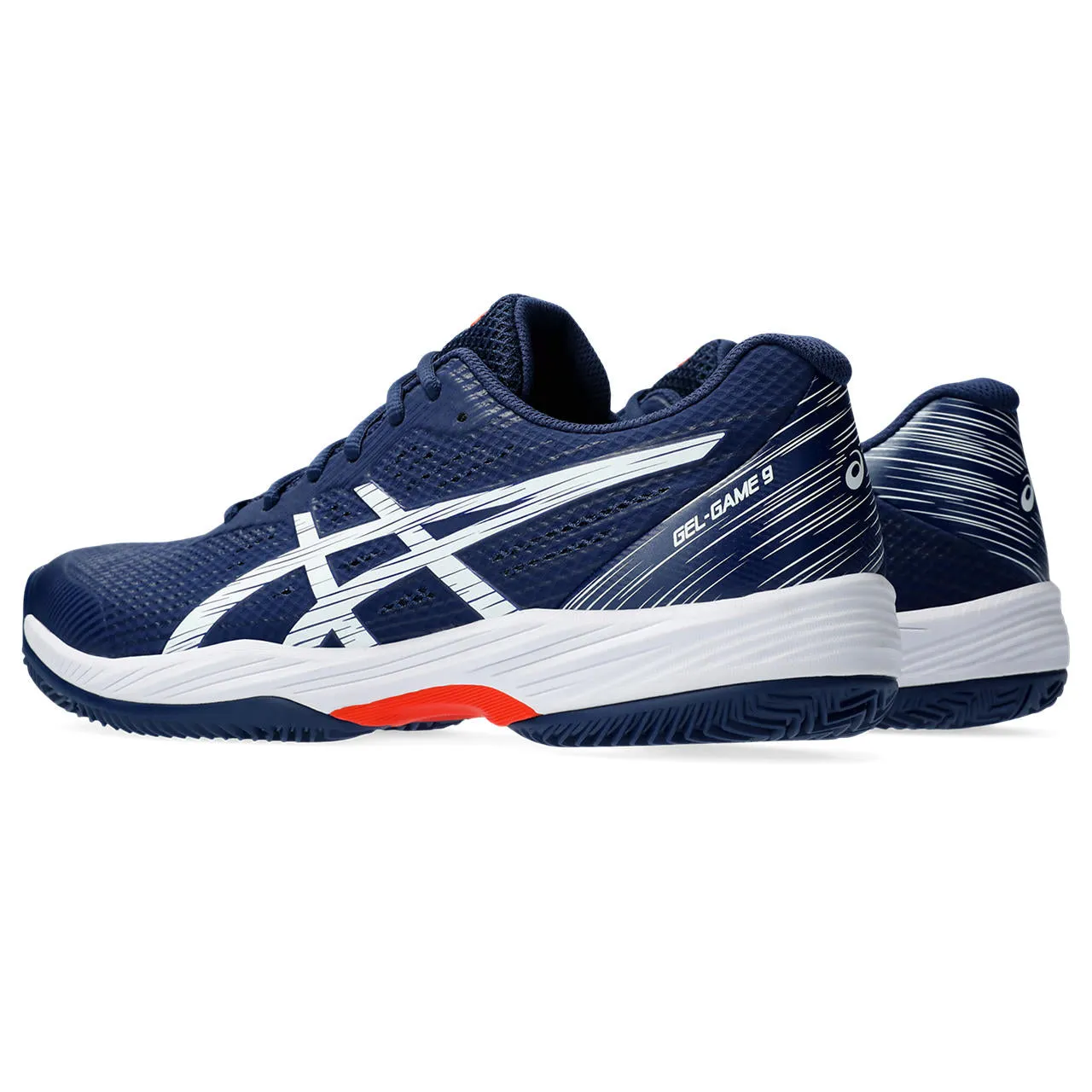 Asics Tennisschoen Gel Game 9 Clay / OC Heren Navy Weiß