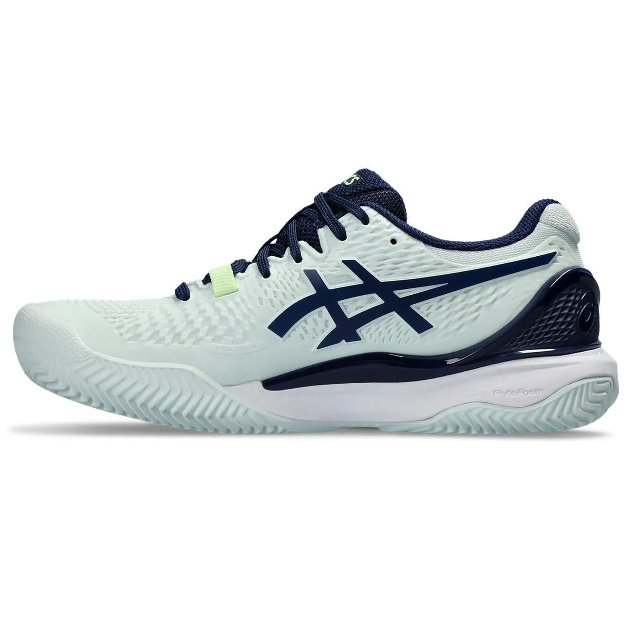 Asics Tennisschoen Gel Resolution 9 Clay Dames Groen Navy