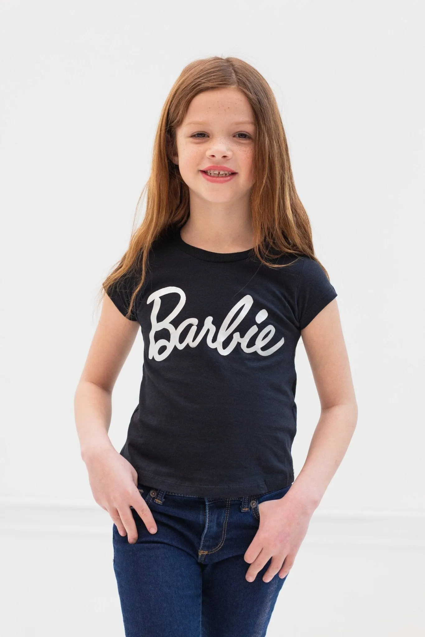 Barbie Metallic Print Pullover T-Shirt