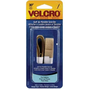 Beige Soft & Flexible Velcro, 5/8 Wide