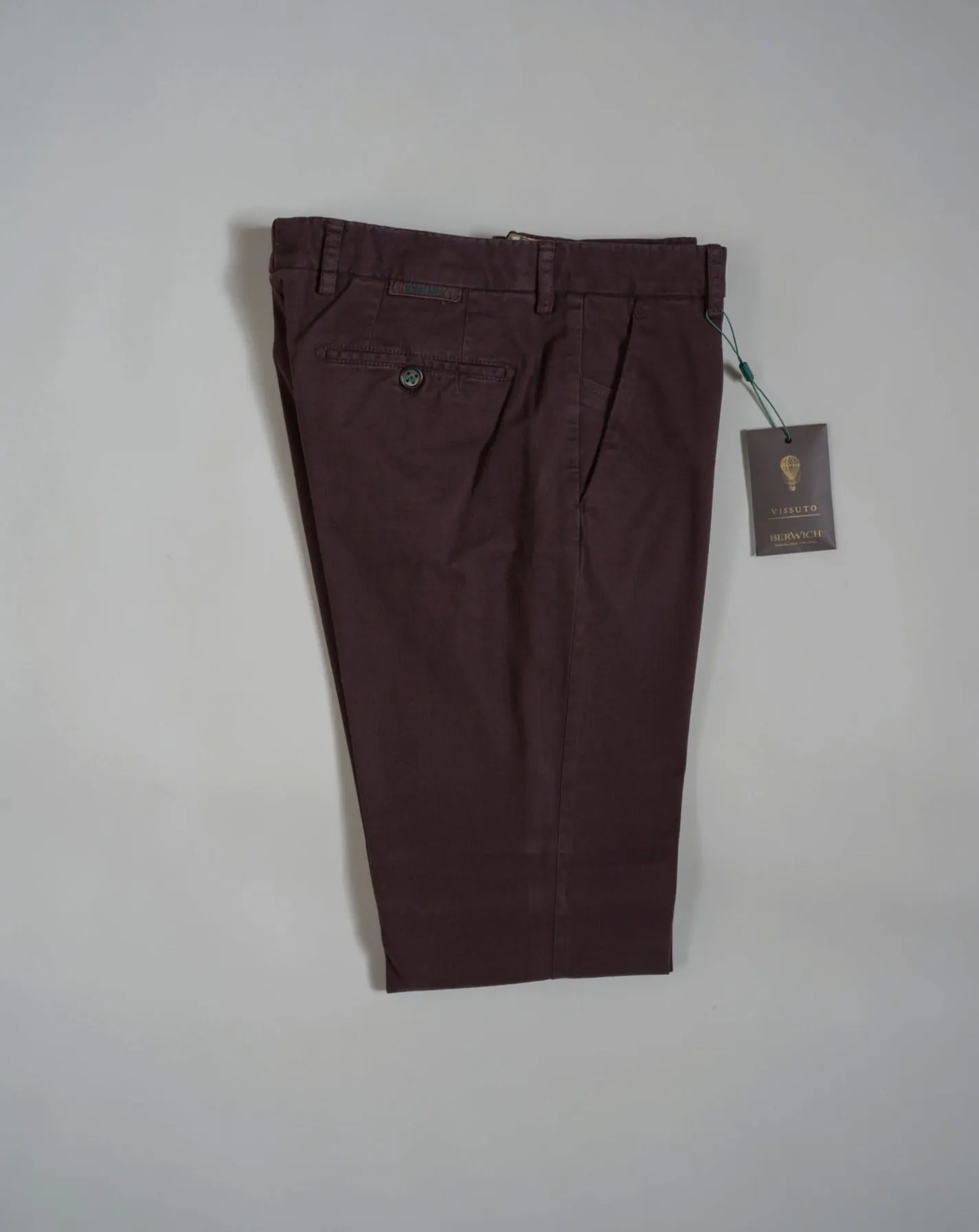 Berwich Morello Garment Dyed Chinos / Gianduia / Brown