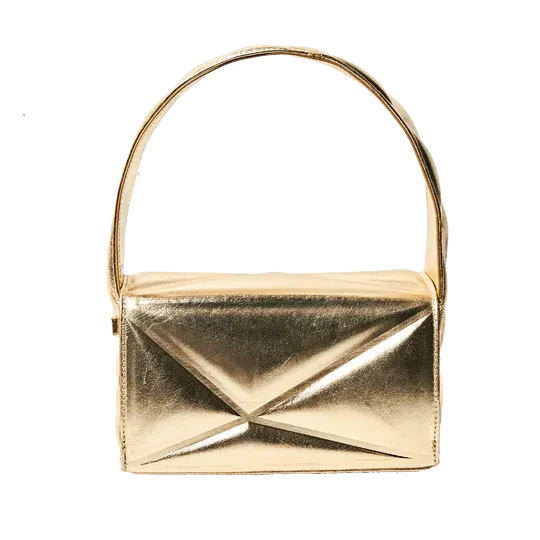 BOLSA RYZI OURO CRISTAL FIXADO