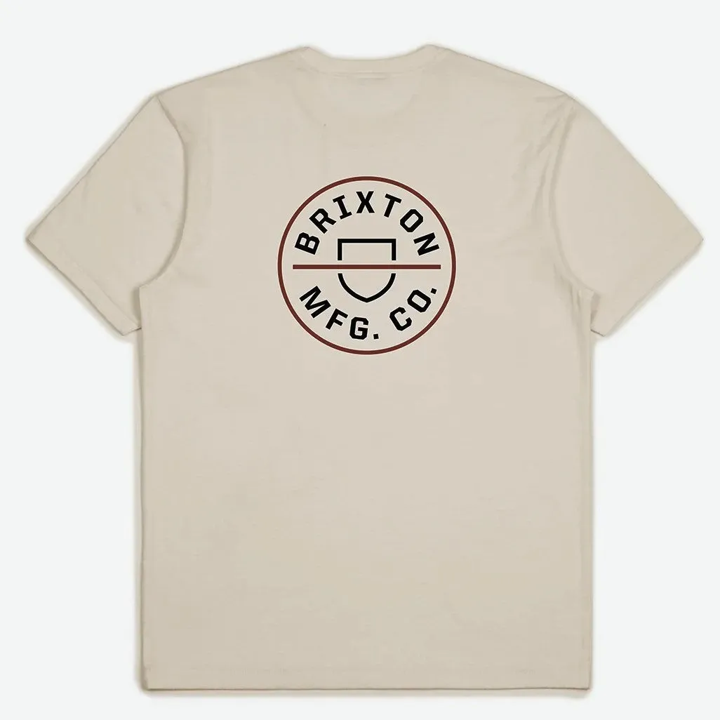 BRIXTON Crest II S/S Standard T-Shirt - Cream