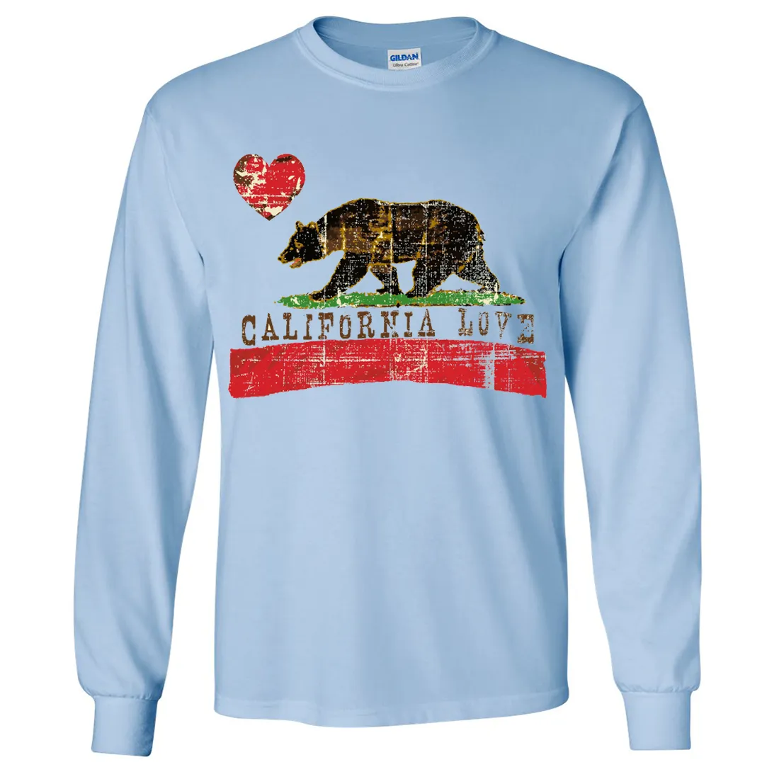 California Love Distressed Long Sleeve Shirt