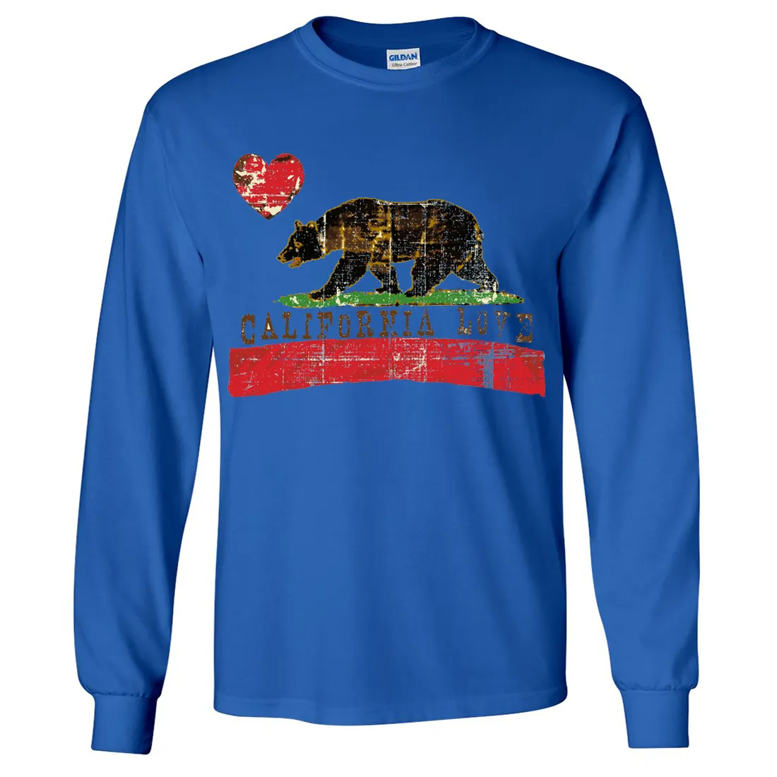 California Love Distressed Long Sleeve Shirt