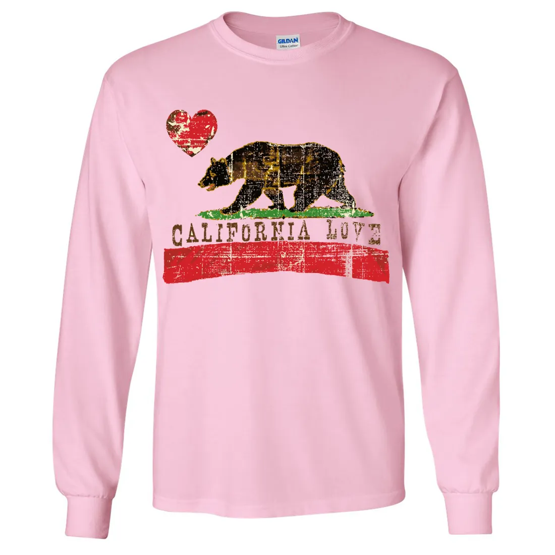 California Love Distressed Long Sleeve Shirt