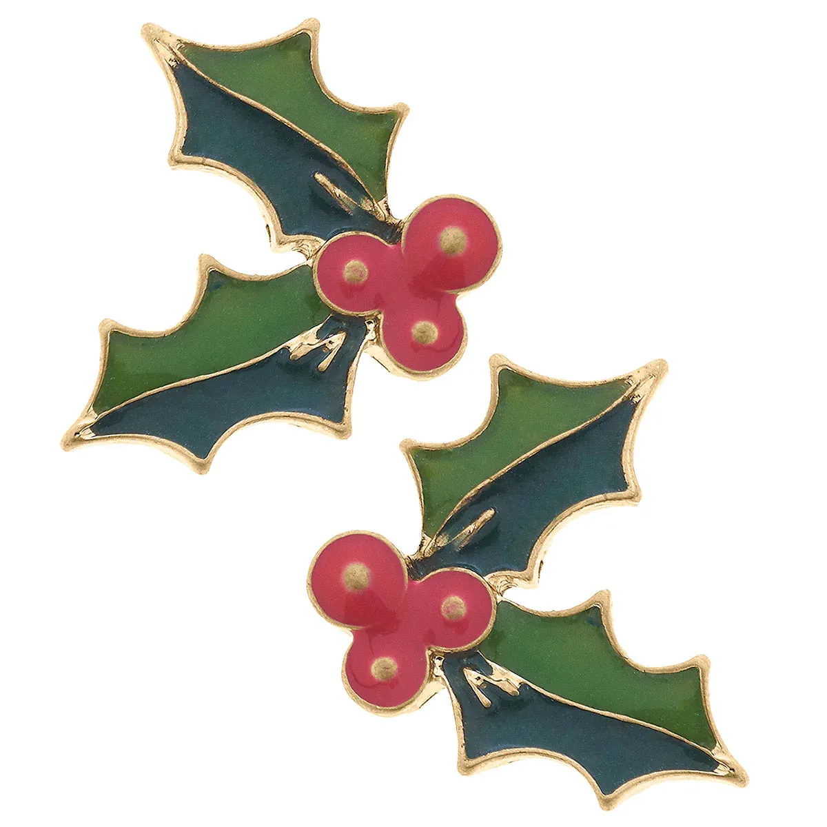 Canvas Holly Enamel Studs