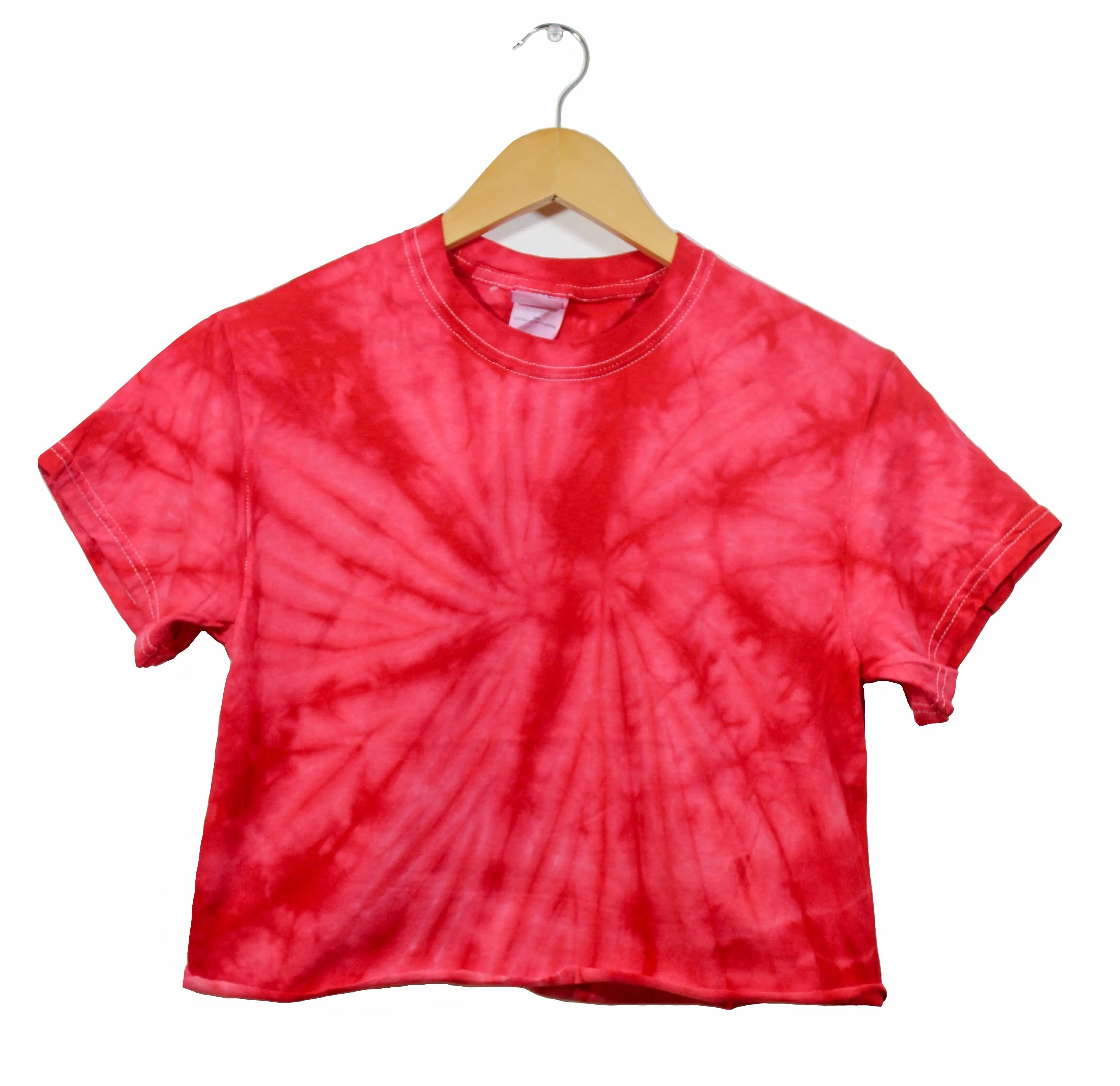 Cherry Red Tie-Dye Unisex Cropped Tee