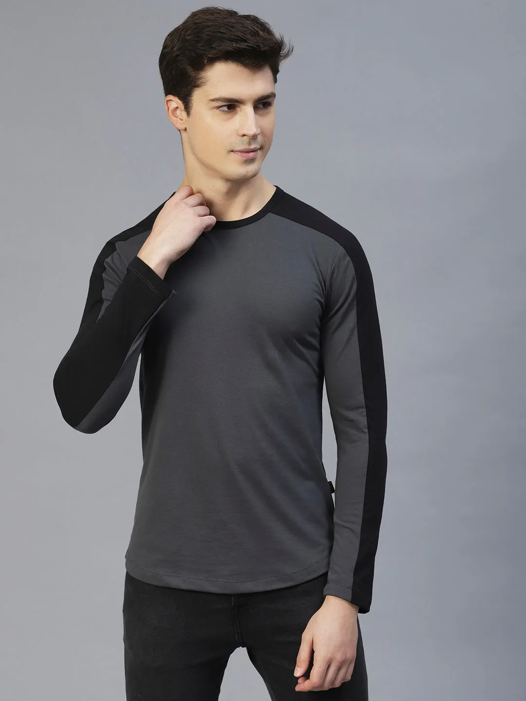 Colourblock Round Neck T-Shirt