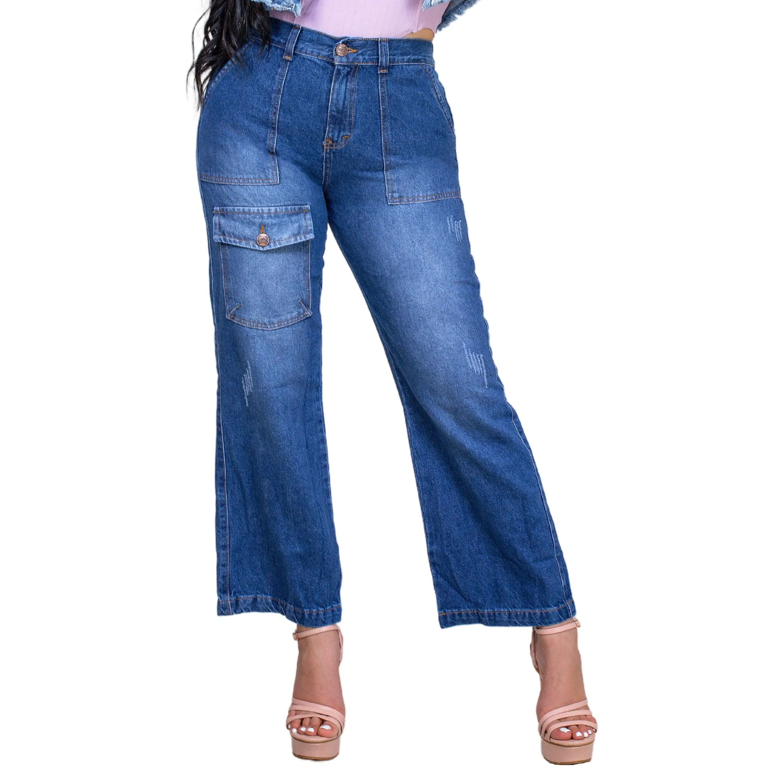 Culotte Jeans Cargo Colores