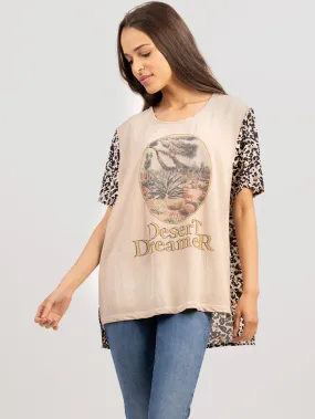 Delila Women Mineral Wash Desert Dreamer Graphic Short Sleeve Tee