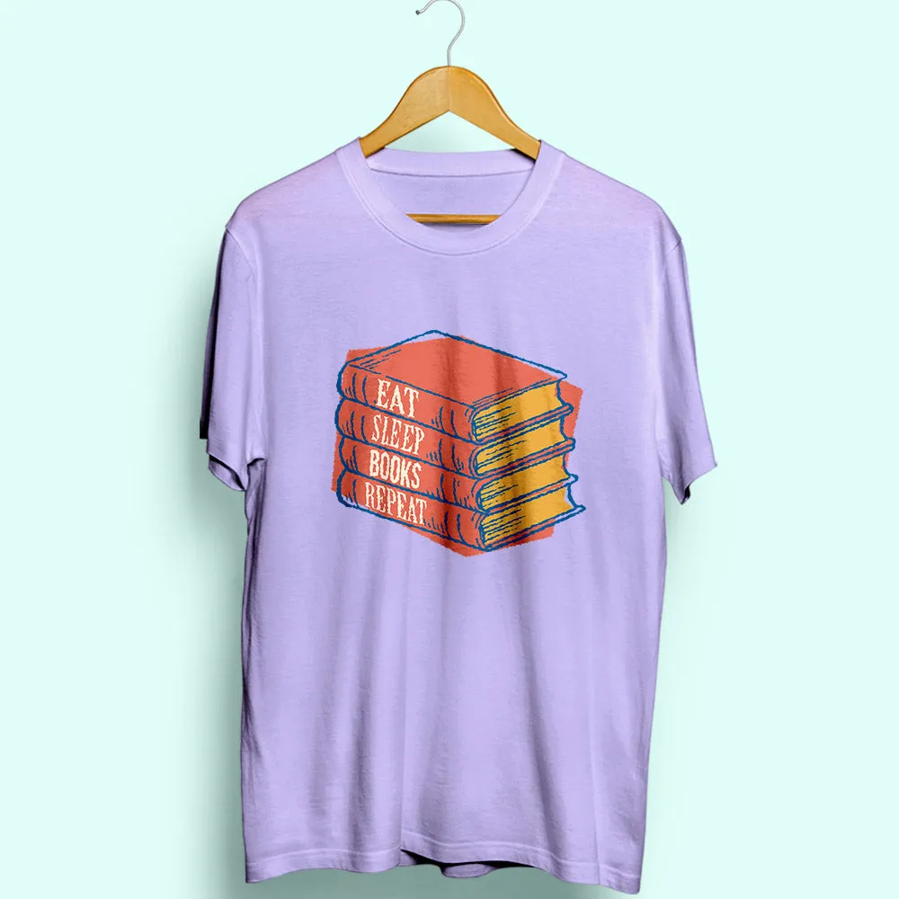 Eat Sleep Books Repeat Half Sleeve T-Shirt