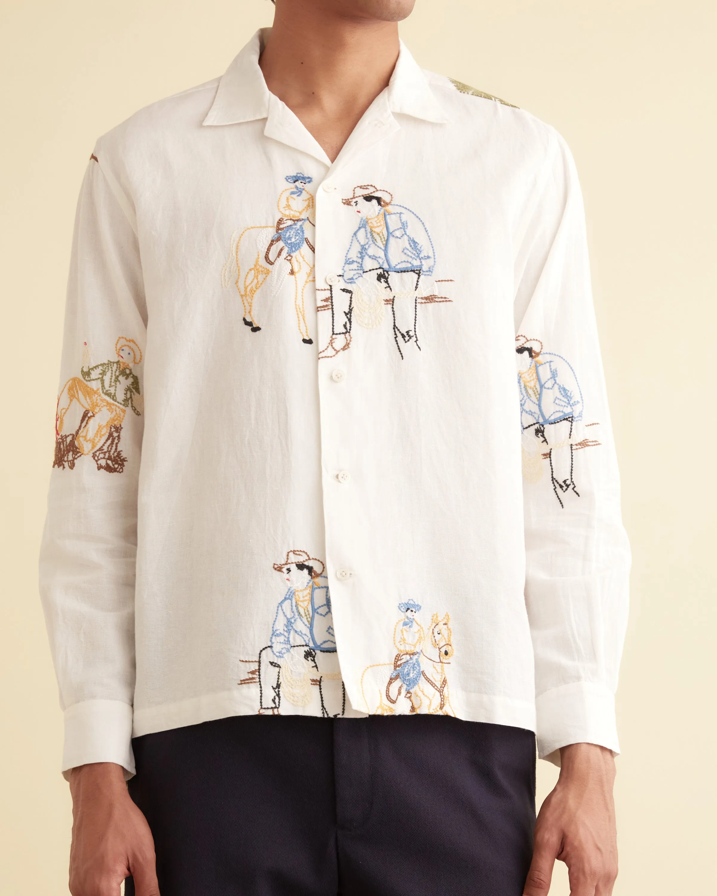 Embroidered Buckaroo Long Sleeve Shirt