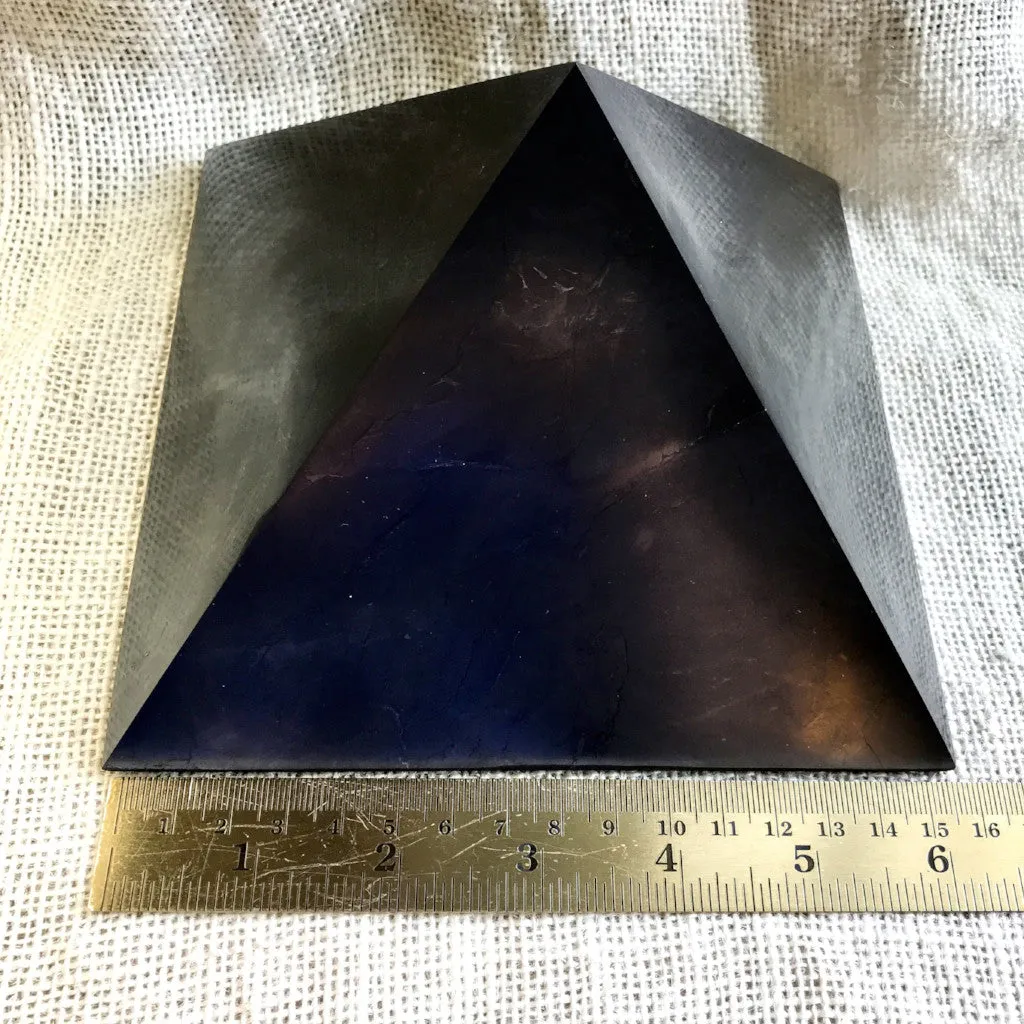 Genuine Shungite Pyramid, Huge, 6 Inch Base (150mm), Big Wow Factor