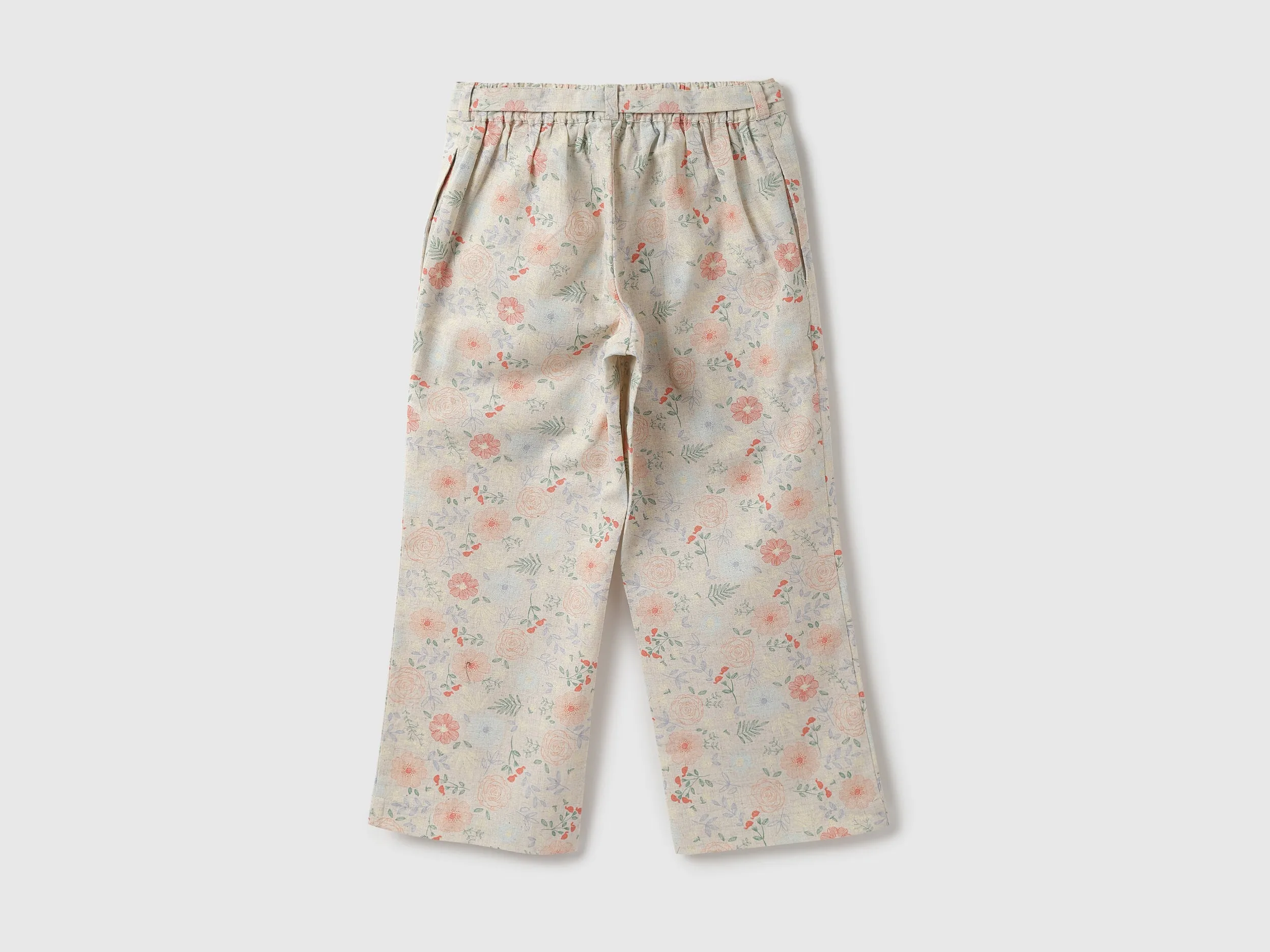 Girls Printed Regular Fit Trousers