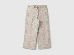 Girls Printed Regular Fit Trousers