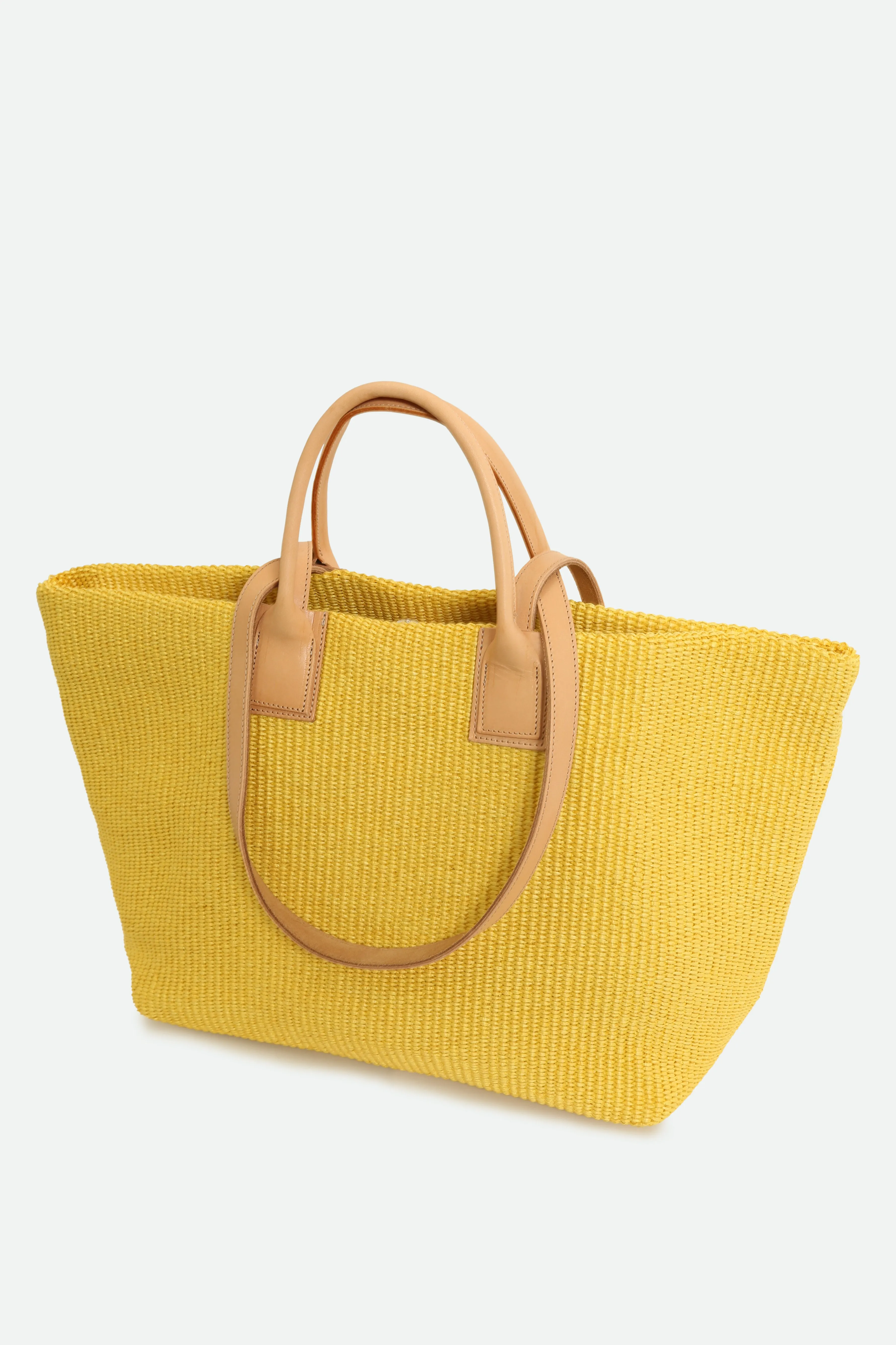 LISBON LARGE ITALIAN TOTE IN YELLOW