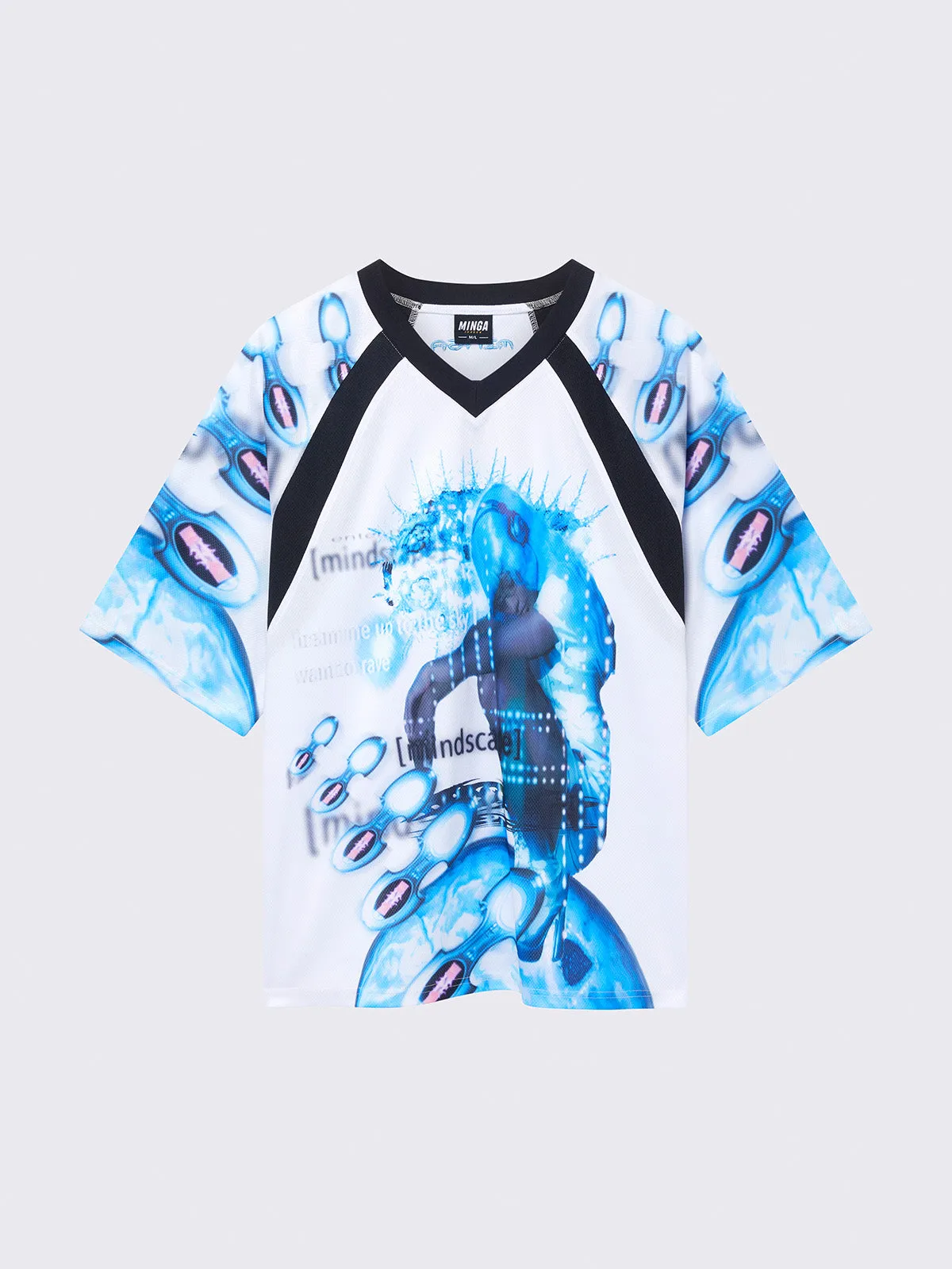 Minga x Pepela NYC White Football Jersey T-shirt