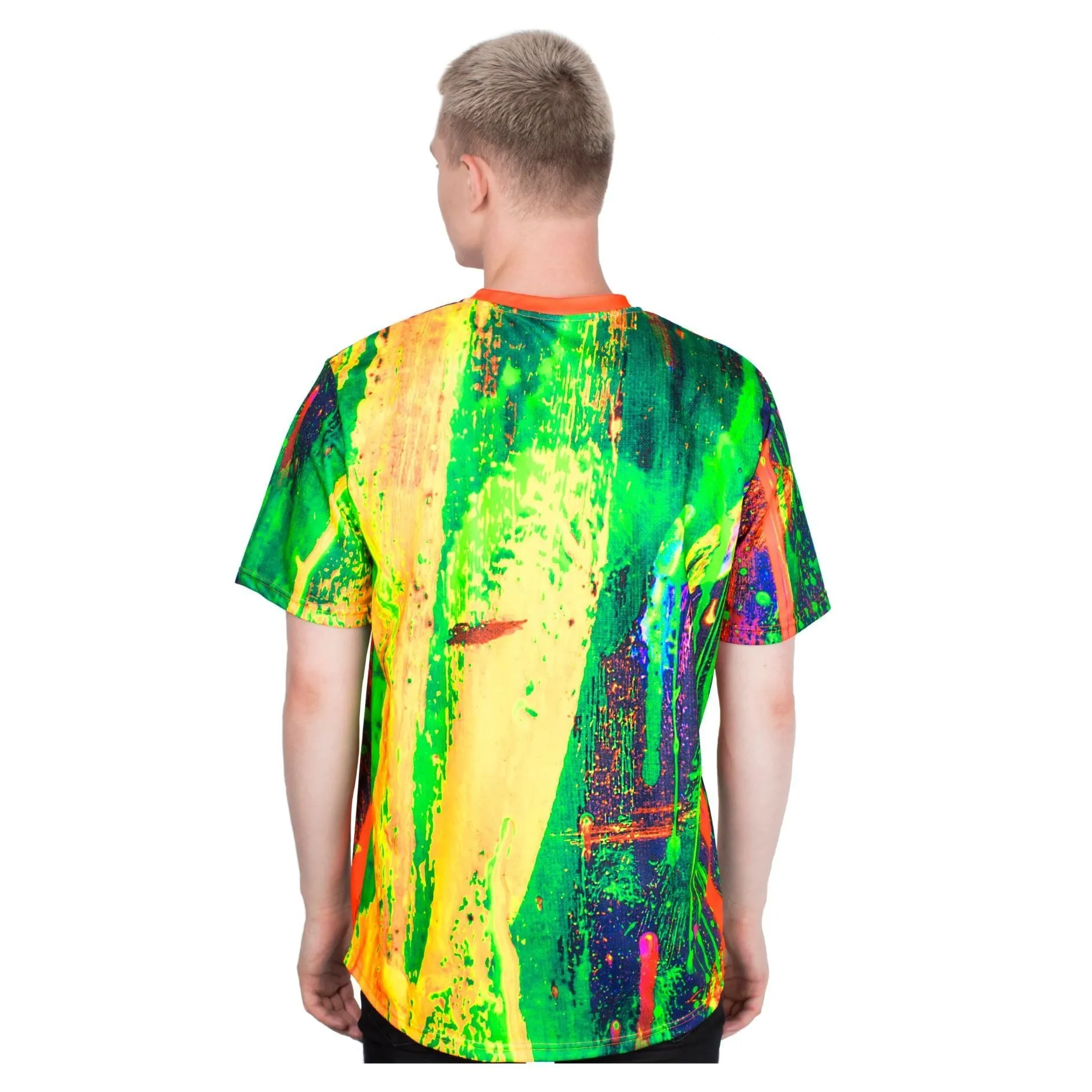 Neon Lighting Party T-Shirt Glow in UV Fingerprint