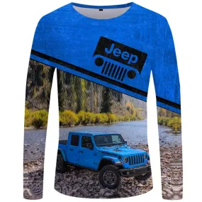 Off Road Jeep Gladiator - Hydro Blue Pearl UPF 50  Long Sleeve Shirt