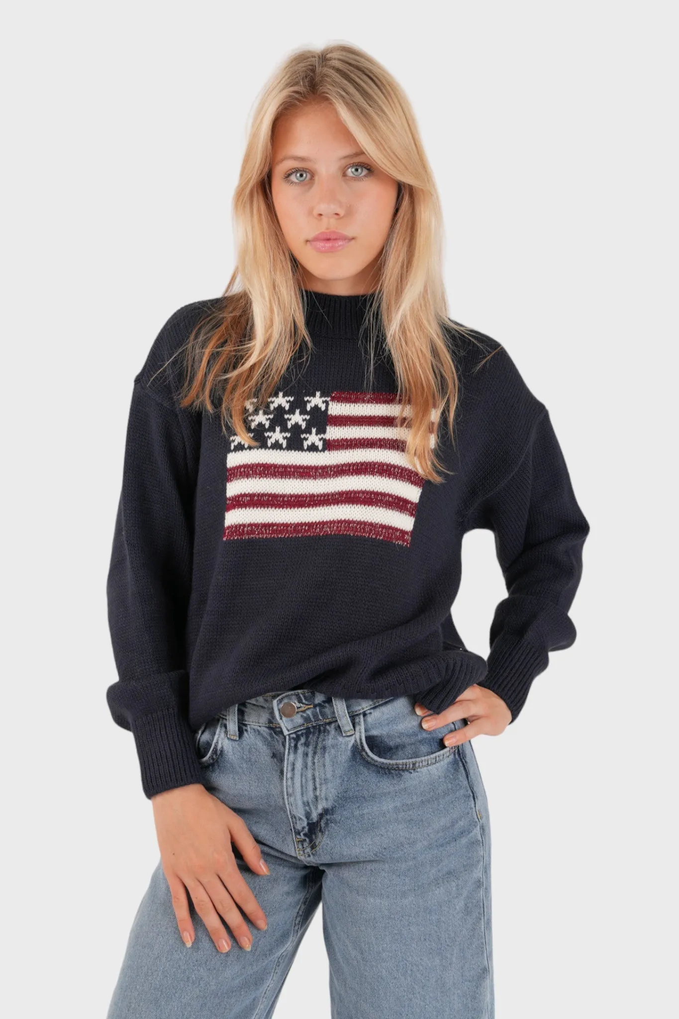 "Glitter flag" sweater USA