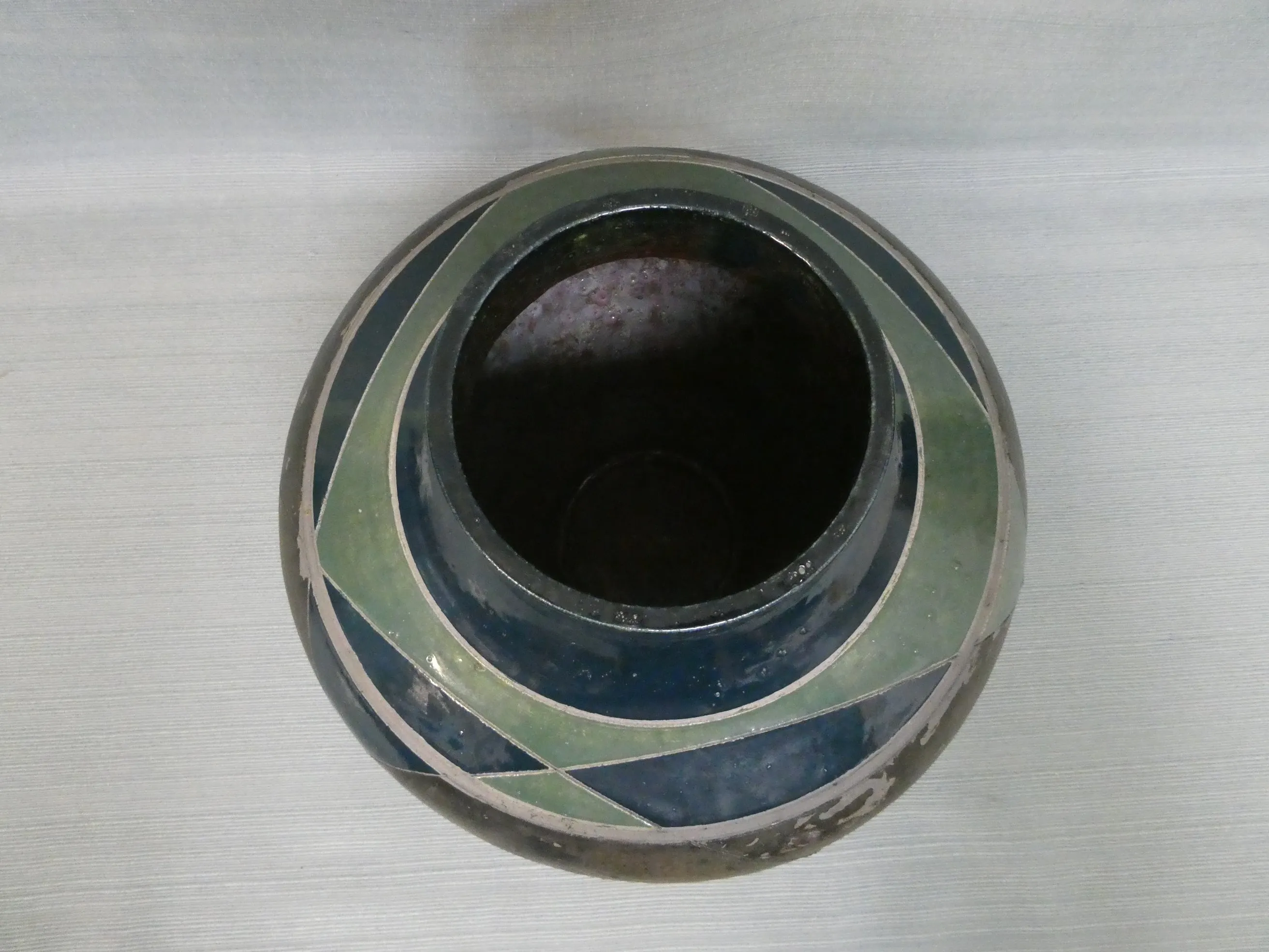 Raku Pottery Vase, signed by Robert Sunday