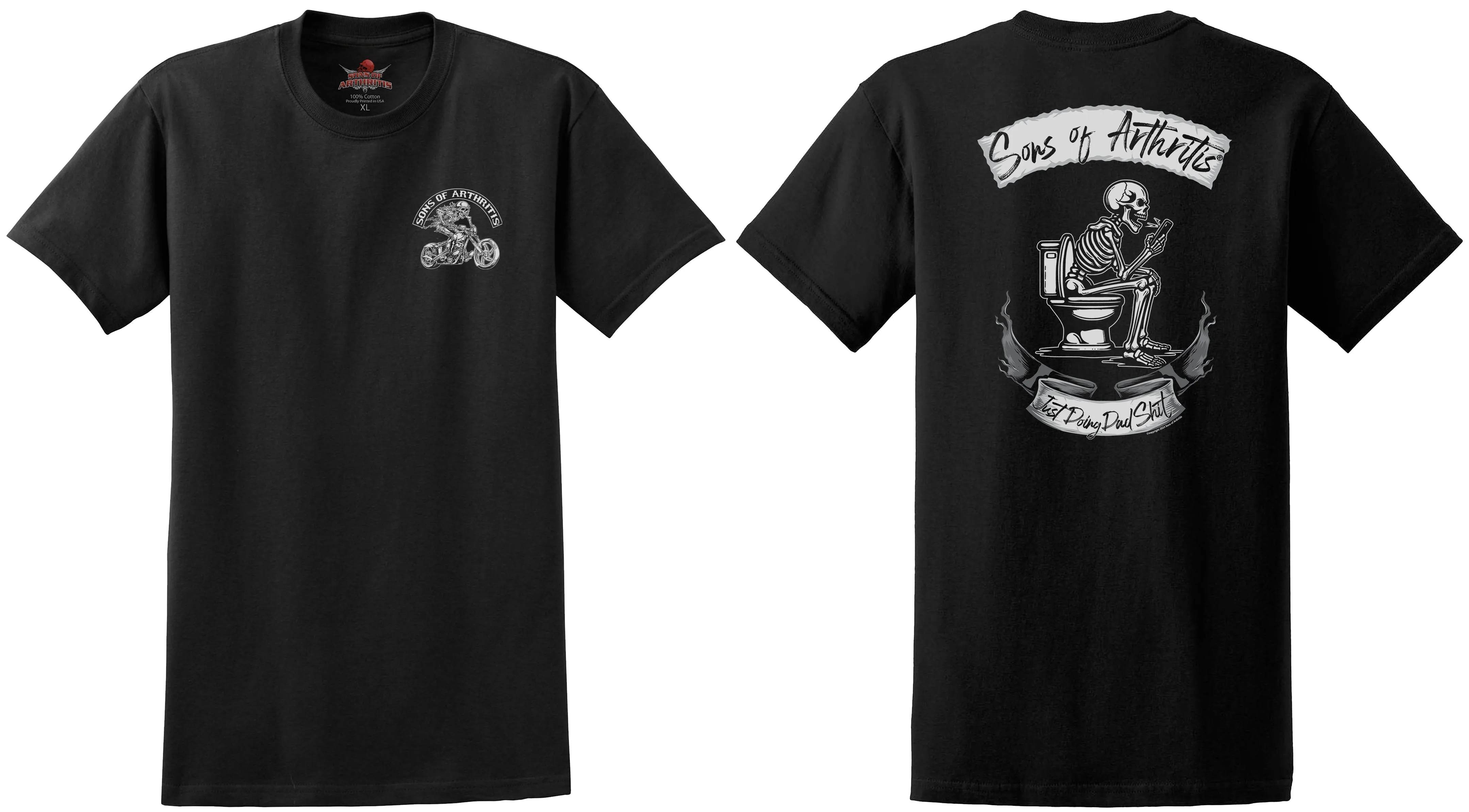 Sons of Arthritis Just Doing Dad Shhh - Father's Day - Black T-Shirt