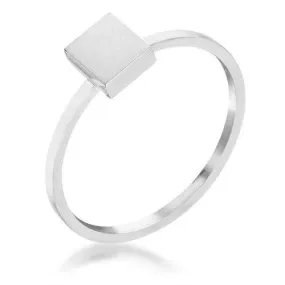 Stainless Steel Square Stackable Ring