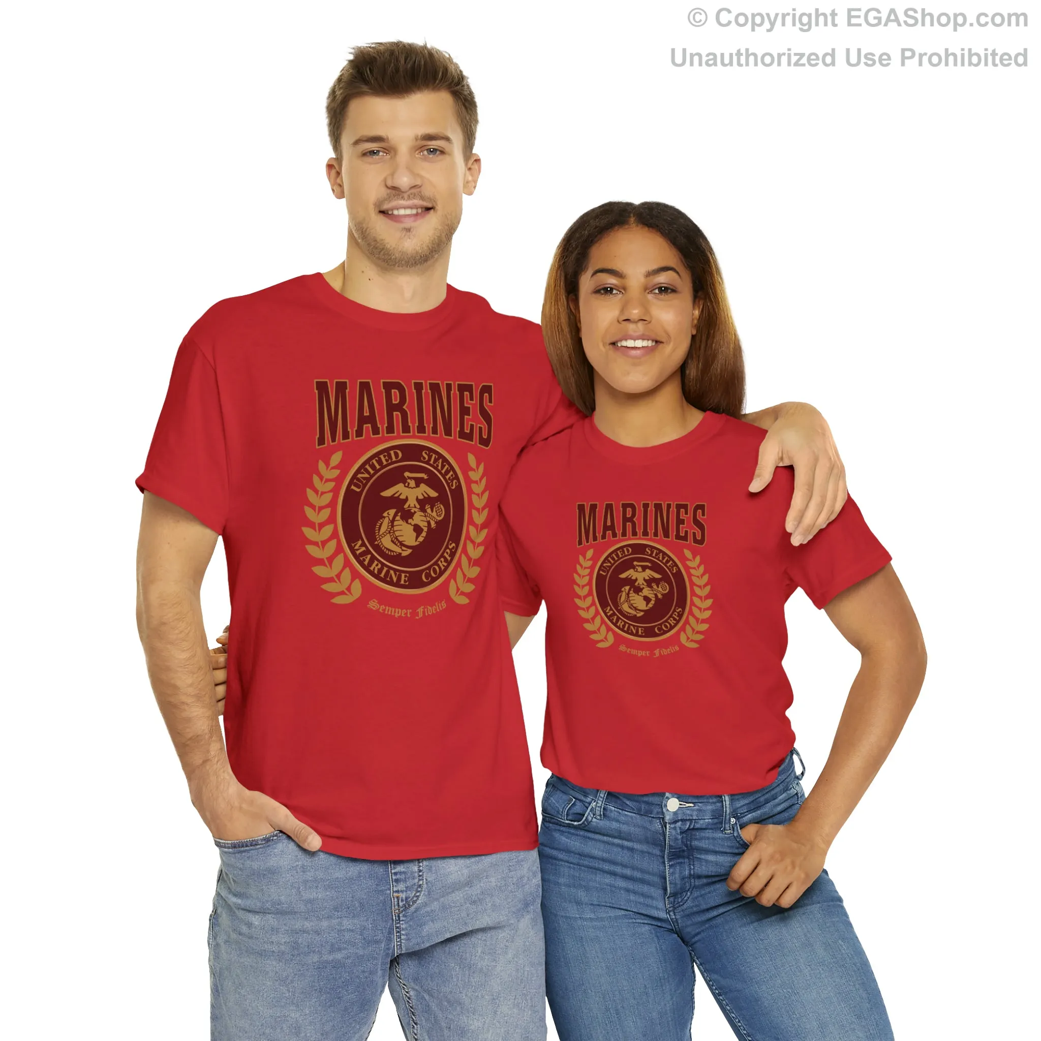 T-Shirt: Marines Red Seal (Color Choices)