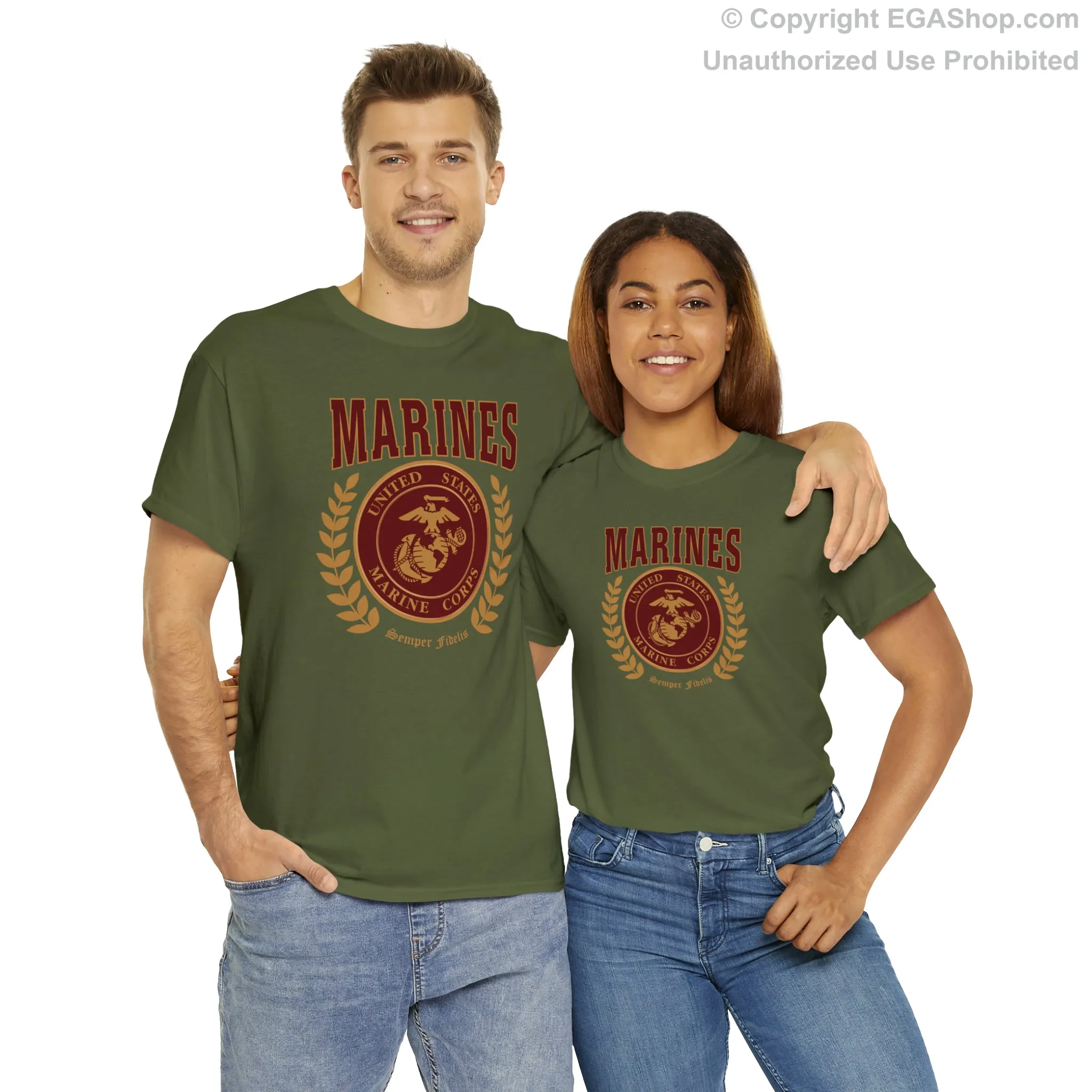 T-Shirt: Marines Red Seal (Color Choices)