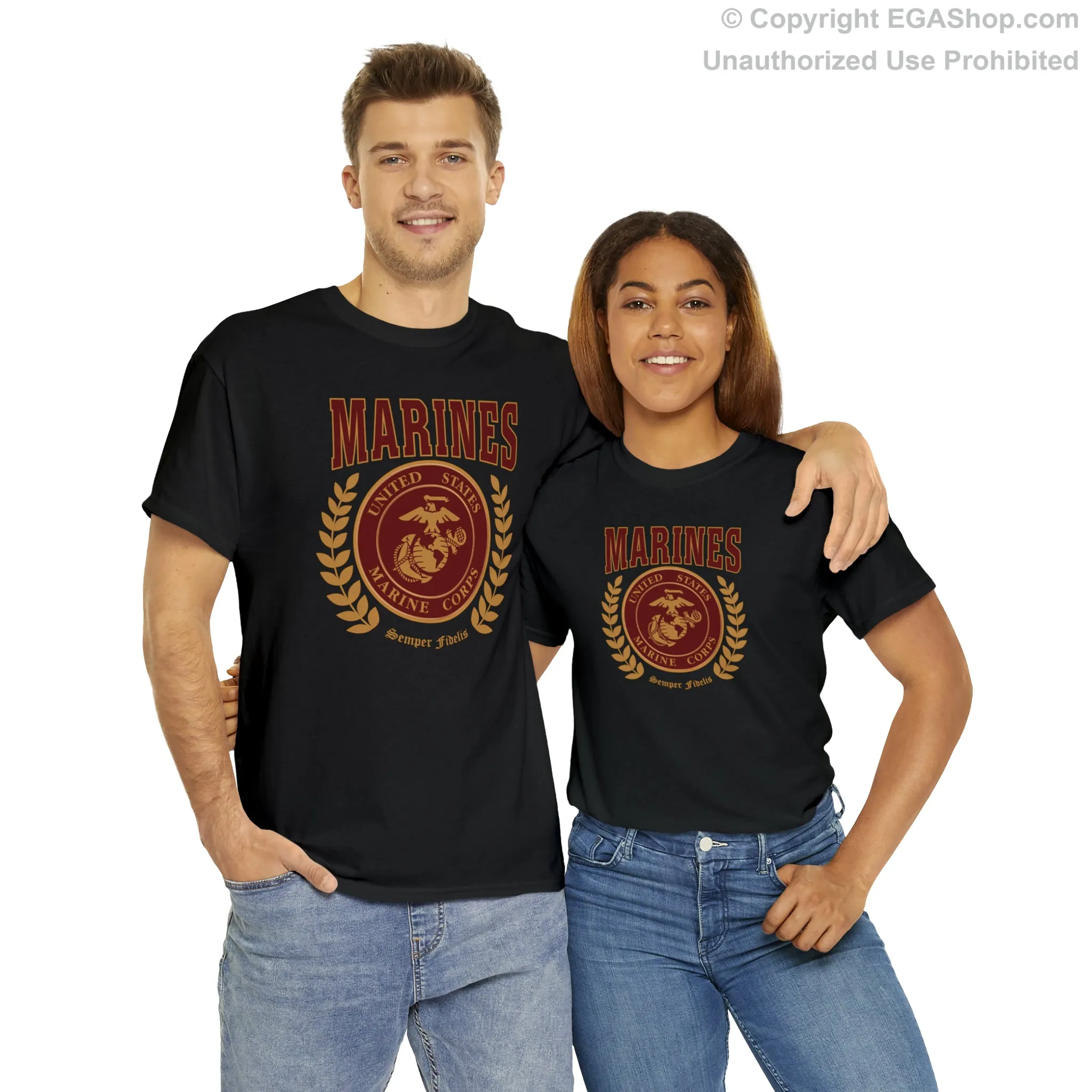 T-Shirt: Marines Red Seal (Color Choices)