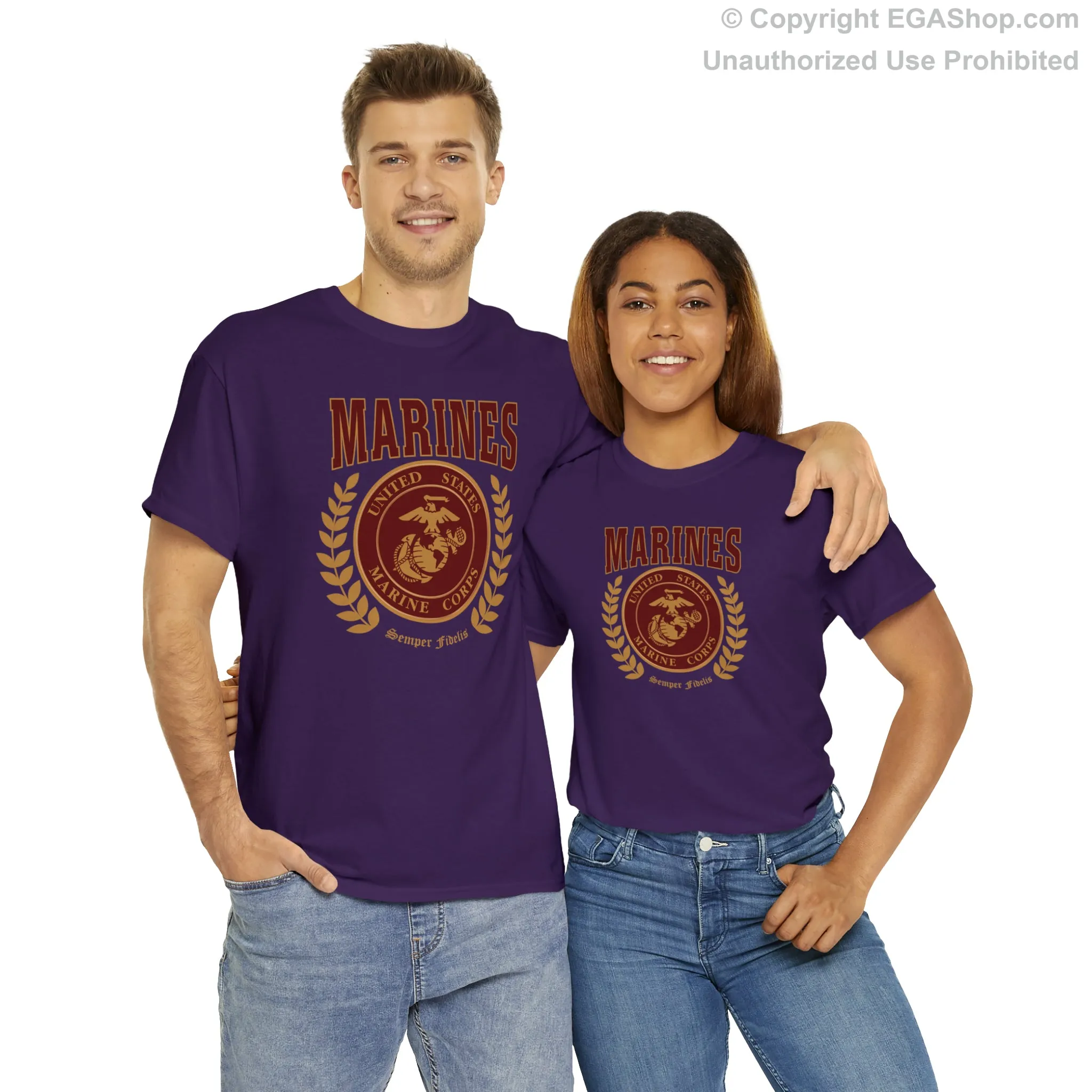 T-Shirt: Marines Red Seal (Color Choices)