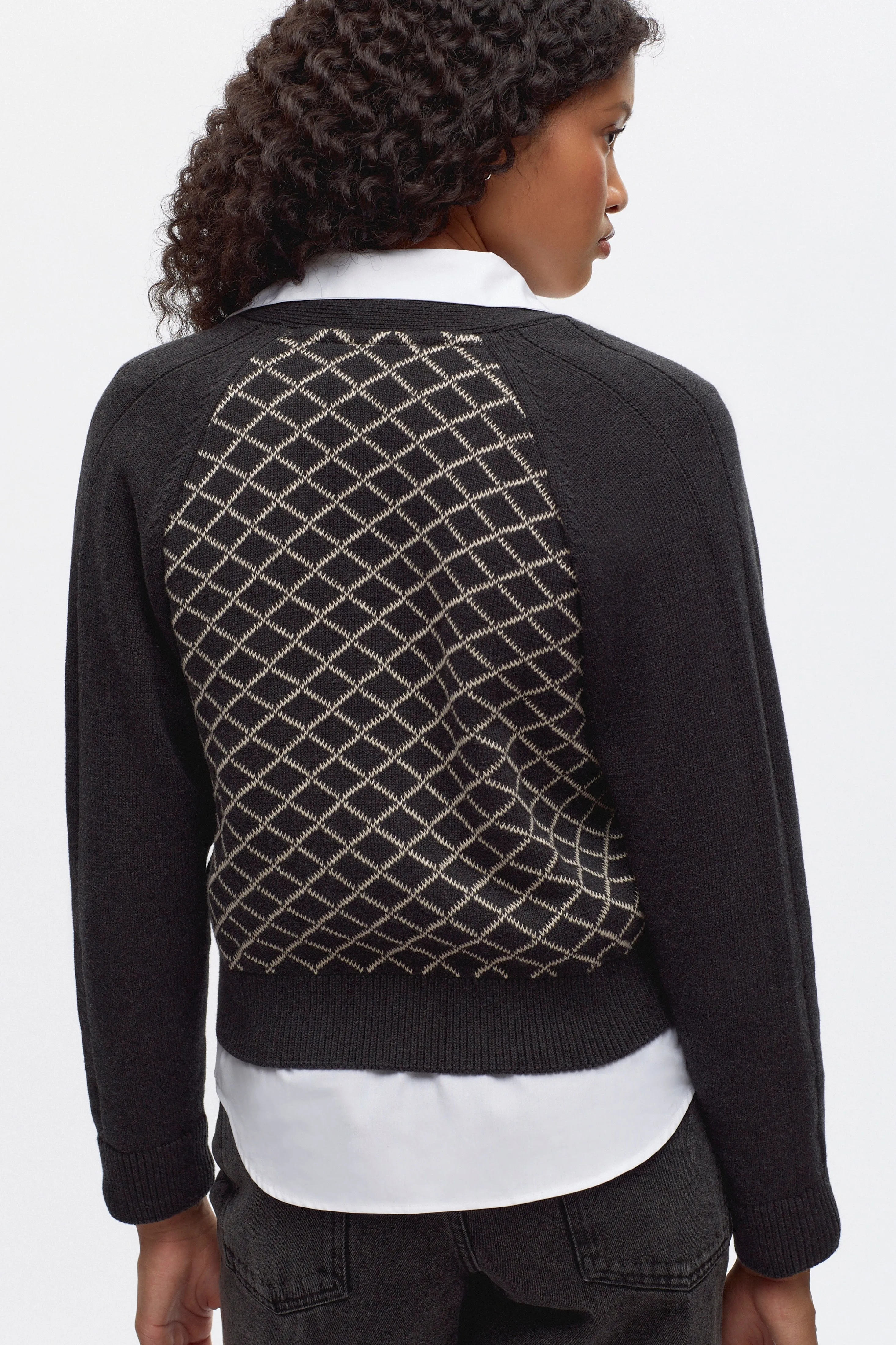 Women's Leila Cardigan in Black Pattern